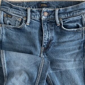Polo by Ralph Lauren Classic Blue Jeans. Tompkins Mid Rise Skinny Crop.